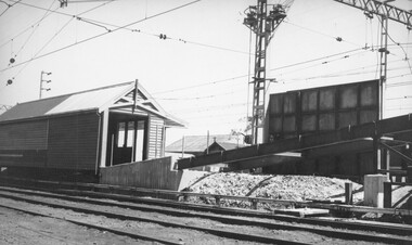Photograph, Ramp replacing steps at Ringwood Railway Station, 1963