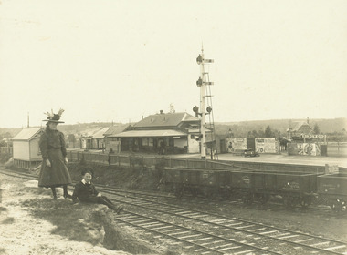 Photograph, Ringwood Railway Station from Station St. looking north west - c.1910