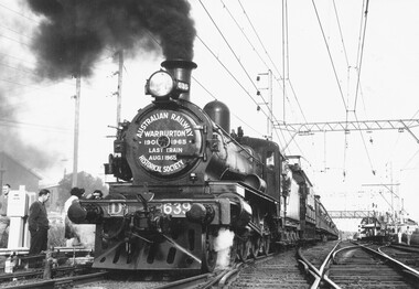 Photograph, Last train to Warburton at Ringwood Railway Station, August 1, 1965
