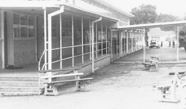 Photograph, Ringwood High School quadrangle works, c.1960