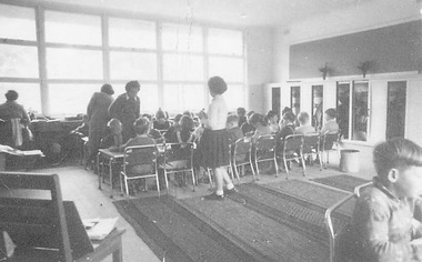 Photograph, Undated photograph captioned "North Ringwood State School - New room"
