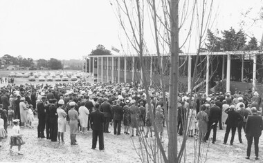 Photograph, Opening of Luther College, corner of Yarra Road and Plymouth Road, Croydon - February 1964