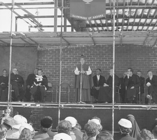 Photograph, Aquinas College, Ringwood. Laying of  Foundation Stone- 1960