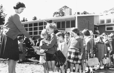 Photograph, Opening day at Ringwood Heights Primary School, Summit Cres, Ringwood North - 1966