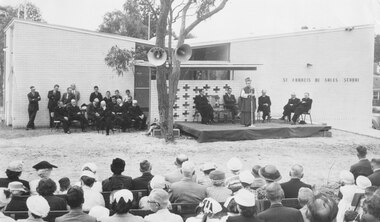 Photograph, Opening of St. Francis de Sales School, Patterson Street, Ringwood East- 1958