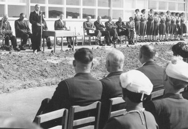 Photograph, Ringwood High School official opening. (Ringwood Mail newspaper article - 24/4/1958)