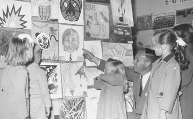 Photograph, Ringwood North State School children's art show. 1957