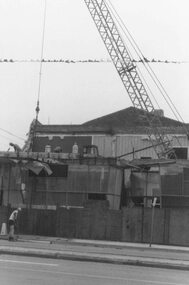 Photograph, Demolition works to make way for Target Square shopping complex Seymour Street, Ringwood - 1984