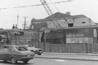 Photograph, Ringwood Timber & Trading being demolished. 1984