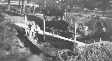 Photograph, Bridge over Mullum end Adelaide Street, Ringwood.  (undated)