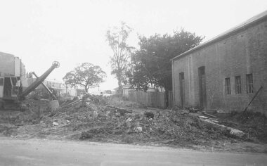 Photograph, Civic Place Ringwood being made, and surrounds. Possibly 1958