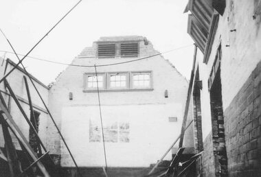Photograph, Parish Hall, Ringwood Street being partly demolished for extension to Coles Store. 1959