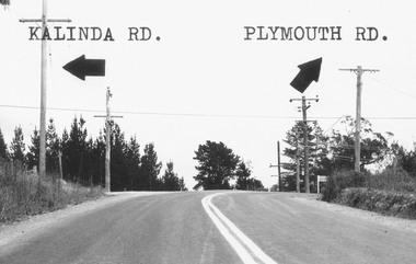 Photograph, Intersection of Kalinda Road and Plymouth Rd. Ringwood 1967