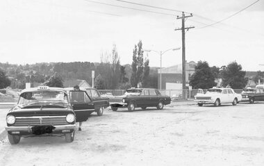 Photograph, Taxi rank at Ringwood Station - 1967