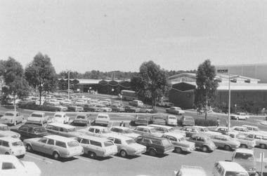 Photograph, Eastland Parking from top of Safeways Jan 1974  (3 photographs)