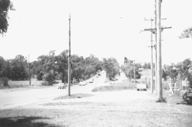 Photograph, Canterbury Road, Ringwood taken under power lines looking east just east of Heatherdale Road. 1979