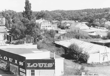 Photograph, View from Clock Tower to Adelaide St, Ringwood. 1960