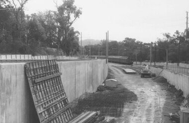 Photograph, Bedford Rd Railway Crossing Siding Construction, Ringwood, Late 1980  (2 Views)