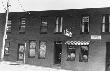 Photograph, Street Scenes.  Commercial premises in Ringwood Street, corner of Bond Street, Ringwood - 18/5/1981