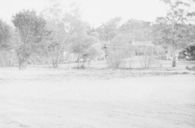 Photograph, Old baths site looking north west over creek to Ringwood Street, Late 1980
