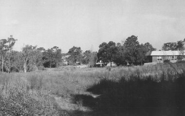 Photograph, Rear of Church of England from Turnbull Court, Ringwood. 1972