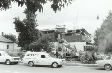 Photograph, Eastland across Aird's house block. Ringwood 1973