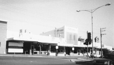 Photograph, C. E. Carter & Son and adjacent buildings, Whitehorse Rd, Ringwood . 1984