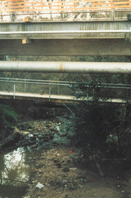 Photograph, Ringwood, Mullum Mullum Creek, east side.  Warrandyte Road Bridge. 1986