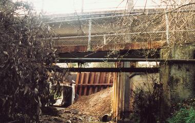 Photograph, Mullum Mullum Creek.  West side of Warrandyte Road Bridge. Ringwood 1986