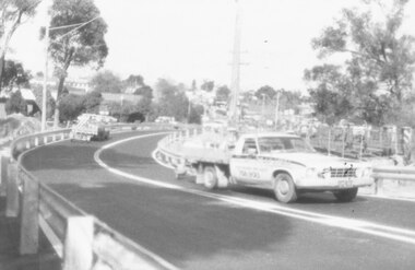 Photograph, The surfaced bypass for Mullum Mullum Creek, Warrandyte Road, Ringwood. Possibly 1987