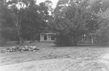Photograph, Concrete culverts for  new bridge.  Warrandyte Rd. Ringwood 1986  (2 Views)