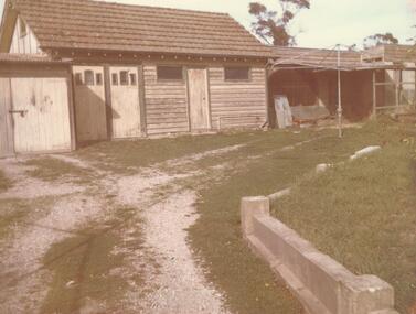 Photograph, Sheds - Wilsmore's property 90 Maroondah Hwy Ringwood. 1967.  (4 photos)