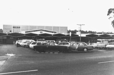 Photograph, Eastland, front.  Where new mall is to be built. Ringwood April 1987