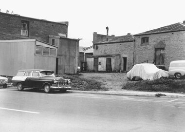 Photograph, Edwin G. Adamson A.R.P.S, Rear of buildings knows as 'The Block', Ringwood 1963  (Eastland Litigation Photo)