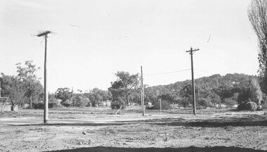 Photograph, Corner Adelaide St. and Civic Place, Ringwood 1966. Later parking area for Eastland