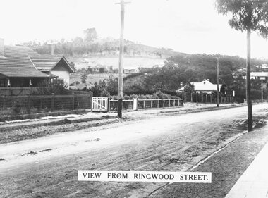 Photograph, Ringwood Street looking north from corner of Bond Street. Taken mid 1930s