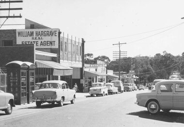 Photograph, Heathmont shopping centre - West end outside Post Office, Feb. 1960