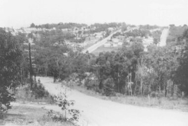 Photograph, View of Glenvale Road, Ringwood. Warnes Road in left background 1964