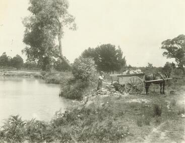 Photograph, 'The Dive' East Ringwood, Knaith Rd. being used as a tip. c1940
