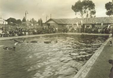 Photograph, Opening day of the Old Ringwood baths in Ringwood Street, 1934 (2 photos)
