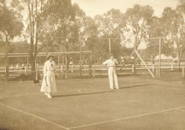 Photograph, Ringwood Tennis Club courts, south-west corner of Ringwood Oval, 1920