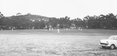Photograph, Old Ringwood Oval looking north.  Loughnans Hill in background. (undated)