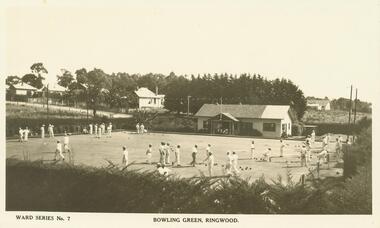 Photograph, Ringwood Bowling Club, Miles Ave. New extension to clubrooms. c 1940