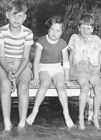 Photograph, Cooling off at Ringwood Lake Carnival. 1958