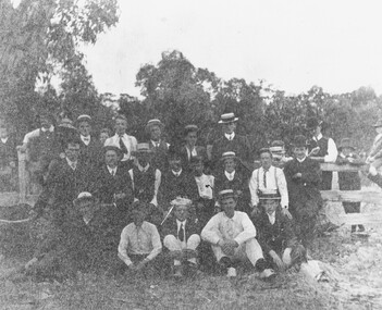 Photograph, Very old cricket team photograph reproduced from old glass negative (undated)