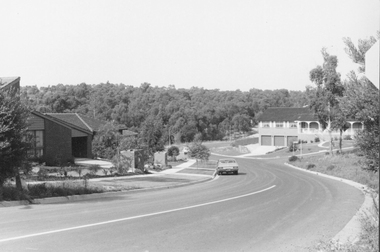 Photograph, Looking south down Kubis Drive North Ringwood from near Oban Road 1982