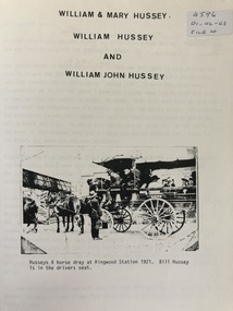 Book, William and Mary Hussey