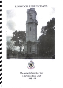 Book, Ringwood Reminiscences