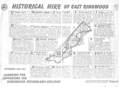 Pamphlet, Historical Hike of East Ringwood, 1996