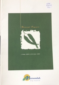 Book, Maroondah City Council Annual Report 1996-1997, 1997